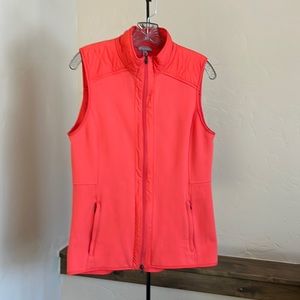 Orange T by Talbots vest, mixed media